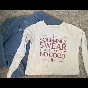 Harry Potter Adult S Hoodie and Shirt Bundle